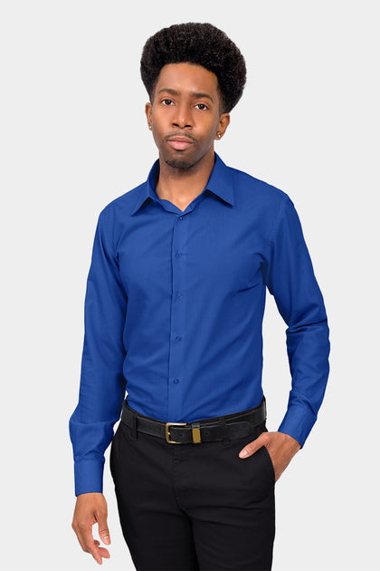 mens blue dress shirt